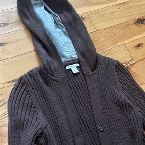 White + Warren Chocolate Brown Knit Cardigan